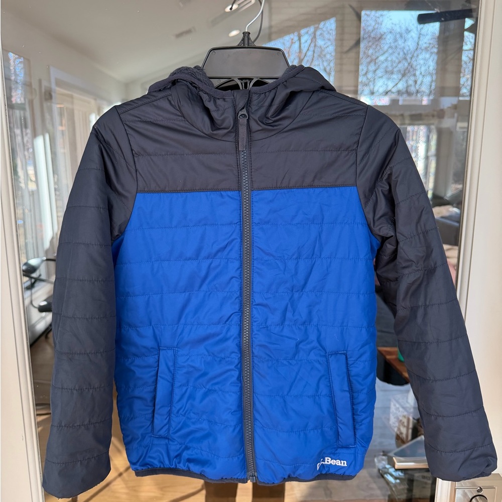 L.L. Bean Blue and Navy Fleece-Lined Insulated Jacket size 6x/7